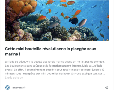 Cette mini bouteille révolutionne la plongée sous-marine !